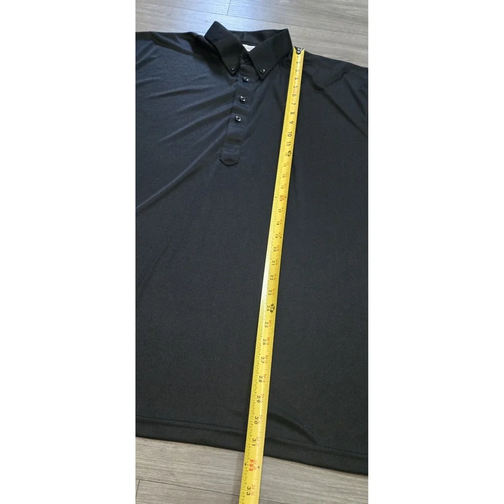 Collars and Co Dress Collar Polo Men 2XL Black Short Sleeve Shirt Performance